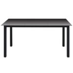 vidaXL 5-dielna záhradná jedálenská súprava a vankúše čierna polyratan – Obrázok 9