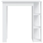 vidaXL Barový stôl+polica, biely 102x50x103,5 cm, kompozitné drevo – Obrázok 5