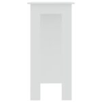 vidaXL Barový stôl+polica, biely 102x50x103,5 cm, kompozitné drevo – Obrázok 6