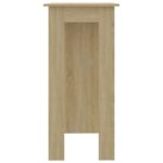 vidaXL Barový stôl s poličkou dub sonoma 102x50x103,5 cm drevotrieska – Obrázok 6