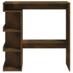 vidaXL Barový stôl+regál, tmavý dub 100x50x101,5 cm, kompozitné drevo – Obrázok 5