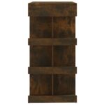 vidaXL Barový stôl+regál, tmavý dub 100x50x101,5 cm, kompozitné drevo – Obrázok 6