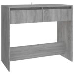 vidaXL Konzolový stolík, sivá sonoma 89x41x76,5 cm, kompozitné drevo – Obrázok 2
