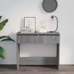 vidaXL Konzolový stolík, sivá sonoma 89x41x76,5 cm, kompozitné drevo – Obrázok 3