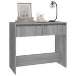 vidaXL Konzolový stolík, sivá sonoma 89x41x76,5 cm, kompozitné drevo – Obrázok 4