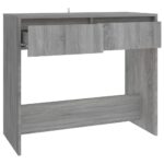 vidaXL Konzolový stolík, sivá sonoma 89x41x76,5 cm, kompozitné drevo – Obrázok 7