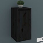 vidaXL Nástenné skrinky 2 ks čierne 30x30x60 cm masívna borovica – Obrázok 3