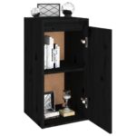 vidaXL Nástenné skrinky 2 ks čierne 30x30x60 cm masívna borovica – Obrázok 5