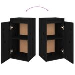 vidaXL Nástenné skrinky 2 ks čierne 30x30x60 cm masívna borovica – Obrázok 10