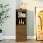 vidaXL Komoda medovo-hnedá 37x34x110 cm masívna borovica – Obrázok 3