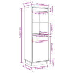vidaXL Komoda medovo-hnedá 37x34x110 cm masívna borovica – Obrázok 9