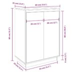 vidaXL Skrinka na topánky 60x35x80 cm masívna borovica – Obrázok 9