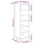 vidaXL Nástenná skrinka medovo-hnedá 34x30x105 cm masívna borovica – Obrázok 9