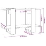 vidaXL Knižnica/deliaca stena betónová sivá 80x30x51 cm – Obrázok 7