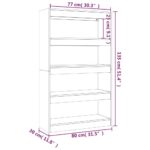 vidaXL Knižnica/deliaca stena, hnedý dub 80x30x135cm, kompozitné drevo – Obrázok 7
