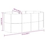 vidaXL Vyvýšený záhradný záhon pozinkovaná oceľ 175x100x68 cm zelený – Obrázok 6