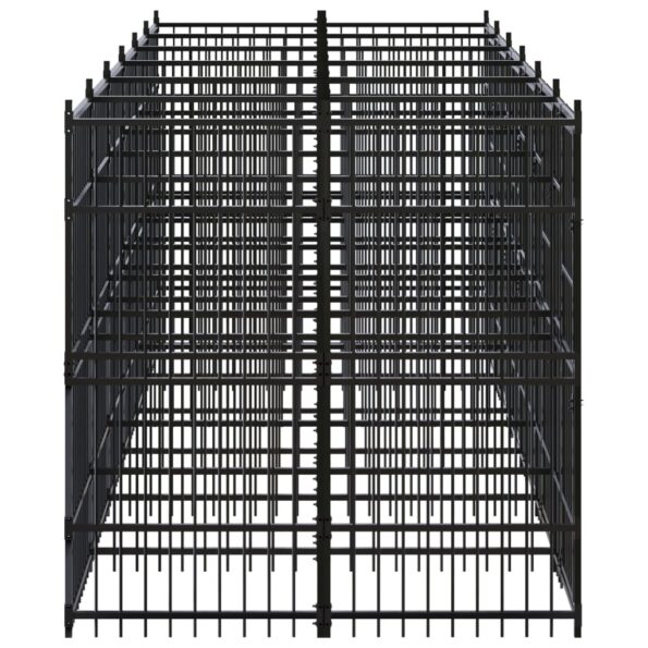 VXL8720286871201_g_en_hd_2.jpg vidaXL Vonkajší koterec pre psov oceľový 11,06 m² – Obrázok 3