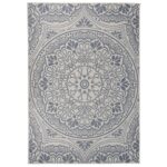 vidaXL Vonkajší koberec s plochým tkaním 160x230 cm modrý vzorovaný