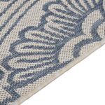 vidaXL Vonkajší koberec s plochým tkaním 160x230 cm modrý vzorovaný – Obrázok 4