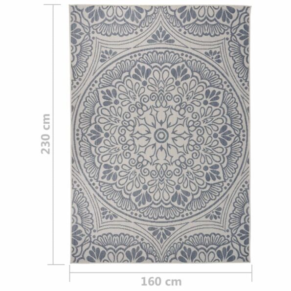 VXL8720286875124_g_en_hd_5.jpg vidaXL Vonkajší koberec s plochým tkaním 160x230 cm modrý vzorovaný – Obrázok 6