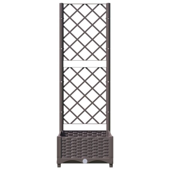 VXL8720286876060_g_en_hd_2.jpg vidaXL Záhradný kvetináč s mriežkou hnedý 40x40x121,5 cm PP – Obrázok 4