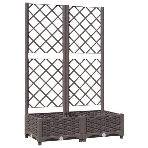VXL8720286876084_a_en_hd_1.jpg vidaXL Záhradný kvetináč s mriežkou hnedý 80x40x121,5 cm PP – Obrázok 2