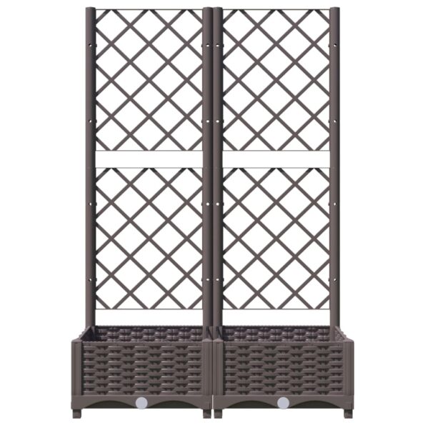 VXL8720286876084_g_en_hd_2.jpg vidaXL Záhradný kvetináč s mriežkou hnedý 80x40x121,5 cm PP – Obrázok 4