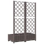vidaXL Záhradný kvetináč s mriežkou hnedý 80x40x121,5 cm PP – Obrázok 6