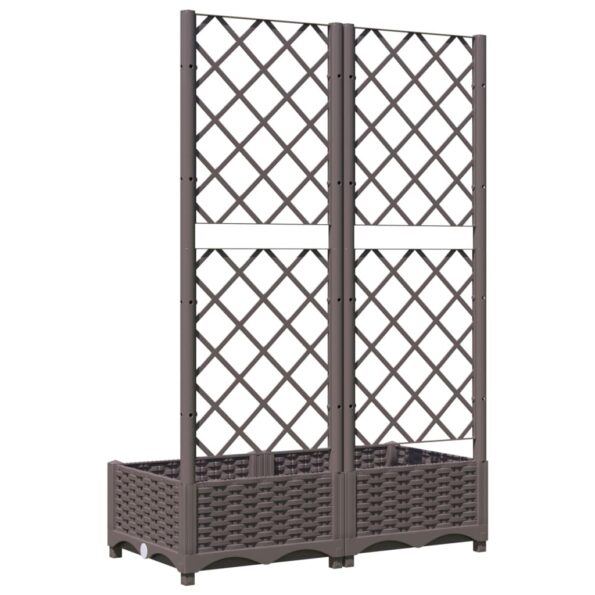 VXL8720286876084_g_en_hd_4.jpg vidaXL Záhradný kvetináč s mriežkou hnedý 80x40x121,5 cm PP – Obrázok 6