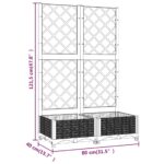 vidaXL Záhradný kvetináč s mriežkou hnedý 80x40x121,5 cm PP – Obrázok 8
