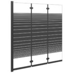 vidaXL Skladací sprchový kút 3 panely 130x130 cm ESG čierny – Obrázok 2