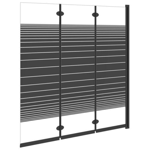 vidaXL Skladací sprchový kút 3 panely 130x130 cm ESG čierny – Obrázok 7