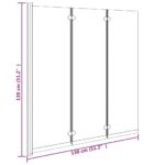 vidaXL Skladací sprchový kút 3 panely 130x130 cm ESG čierny – Obrázok 8