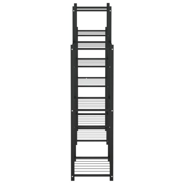 vidaXL Stojan na kvety 83x25x100 cm čierny železný – Obrázok 4