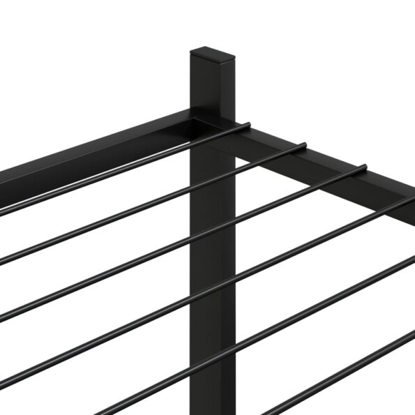 vidaXL Stojan na kvety 83x25x100 cm čierny železný – Obrázok 5