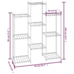vidaXL Stojan na kvety 83x25x100 cm čierny železný – Obrázok 6