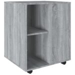 vidaXL Skrinka na kolieskach sivá sonoma 60x53x72 cm spracované drevo – Obrázok 2