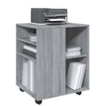 vidaXL Skrinka na kolieskach sivá sonoma 60x53x72 cm spracované drevo – Obrázok 4