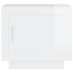 vidaXL Konferenčný stolík lesklý biely 51x50x45 cm spracované drevo – Obrázok 3