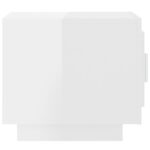 vidaXL Konferenčný stolík lesklý biely 51x50x45 cm spracované drevo – Obrázok 4