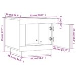 vidaXL Konferenčný stolík lesklý biely 51x50x45 cm spracované drevo – Obrázok 9