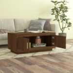 vidaXL Konferenčný stolík hnedý dub 102x50x45 cm spracované drevo – Obrázok 3