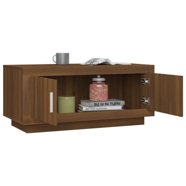 vidaXL Konferenčný stolík hnedý dub 102x50x45 cm spracované drevo – Obrázok 4