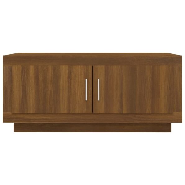 vidaXL Konferenčný stolík hnedý dub 102x50x45 cm spracované drevo – Obrázok 5