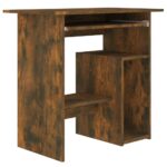 vidaXL Stôl dymový dub 80x45x74 cm spracované drevo – Obrázok 2