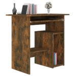 vidaXL Stôl dymový dub 80x45x74 cm spracované drevo – Obrázok 3