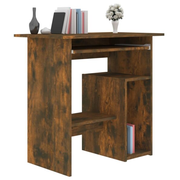 vidaXL Stôl dymový dub 80x45x74 cm spracované drevo – Obrázok 3