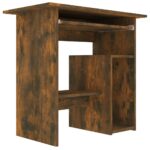 vidaXL Stôl dymový dub 80x45x74 cm spracované drevo – Obrázok 4