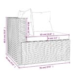 vidaXL 7-dielna záhradná sedacia súprava s vankúšmi polyratan čierna – Obrázok 8