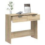 vidaXL Konzolový stolík dub sonoma 90x36x75 cm spracované drevo – Obrázok 5